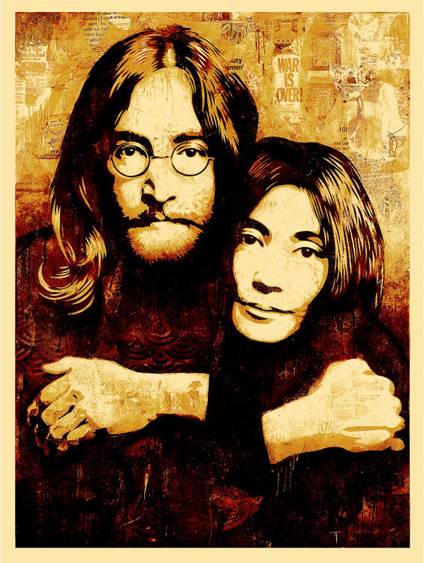 Shepard Fairey "John & Yoko Canvas"