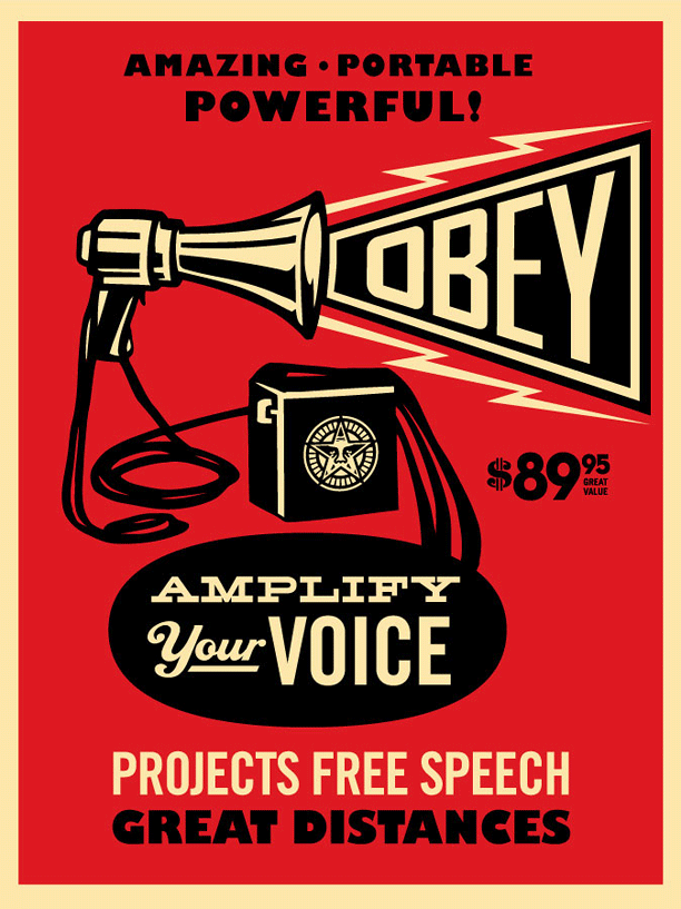 Shepard Fairey "Obey Megaphone Print"